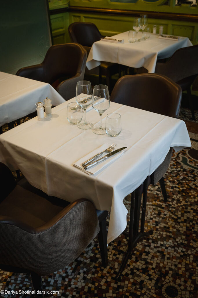 Интерьер в стиле ар-нуво в ресторане Bouillon Racine, Париж